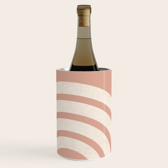 Mid Century Modern Dust Pink Sun and Rainbow Wine Chiller Gallery Image 2