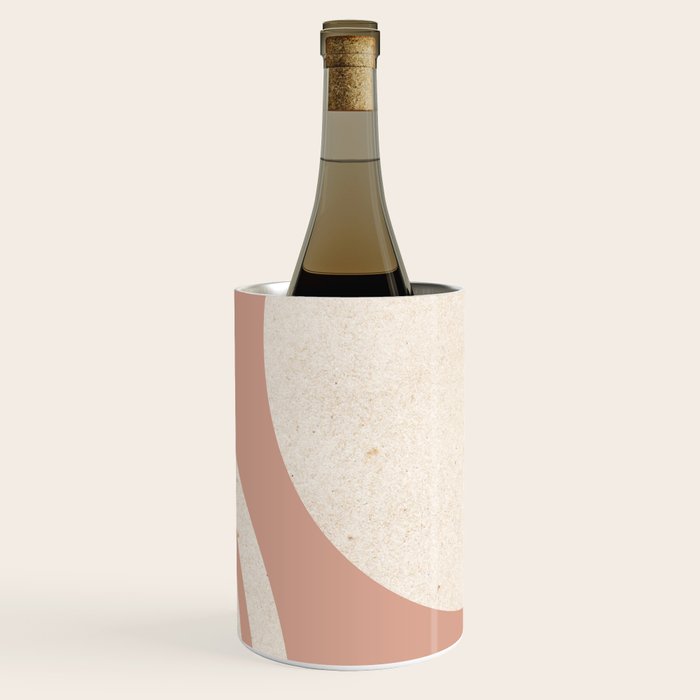 Mid Century Modern Dust Pink Sun and Rainbow Wine Chiller Gallery Image 3