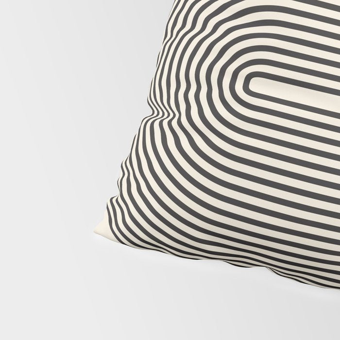 Abstraction_BLACK_LINE_DOT_POP_ART_Minimalism_004D Pillow Sham Gallery Image 4
