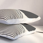 Abstraction_BLACK_LINE_DOT_POP_ART_Minimalism_004D Pillow Sham Gallery Image 3