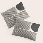 Abstraction_BLACK_LINE_DOT_POP_ART_Minimalism_004D Pillow Sham Gallery Image 3