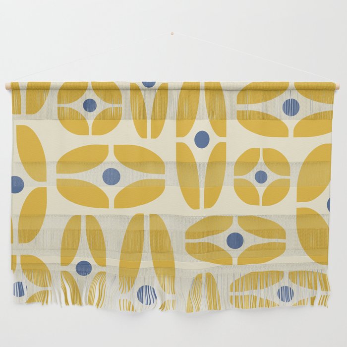 Mid Century Decoration 825 Yellow and Blue Wall Hanging Gallery Image 1