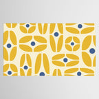 Mid Century Decoration 825 Yellow and Blue Tablecloth Gallery Image 2