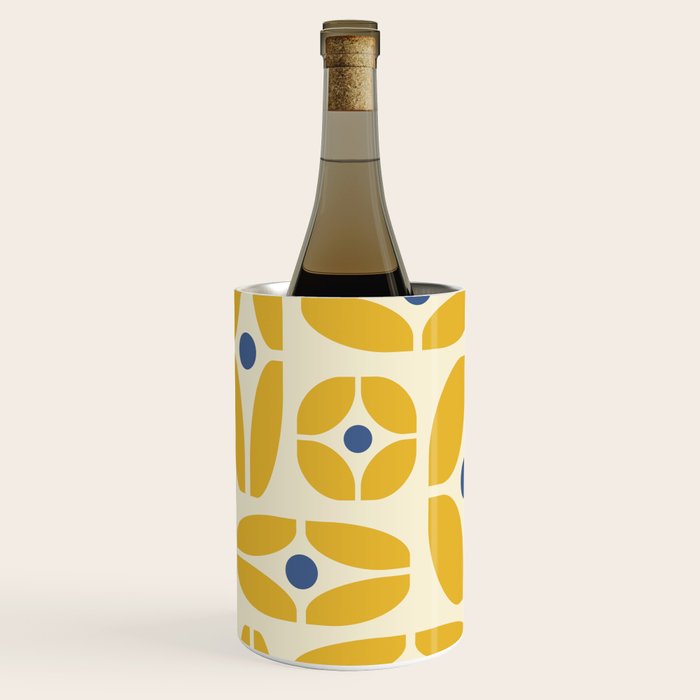 Mid Century Decoration 825 Yellow and Blue Wine Chiller Gallery Image 3