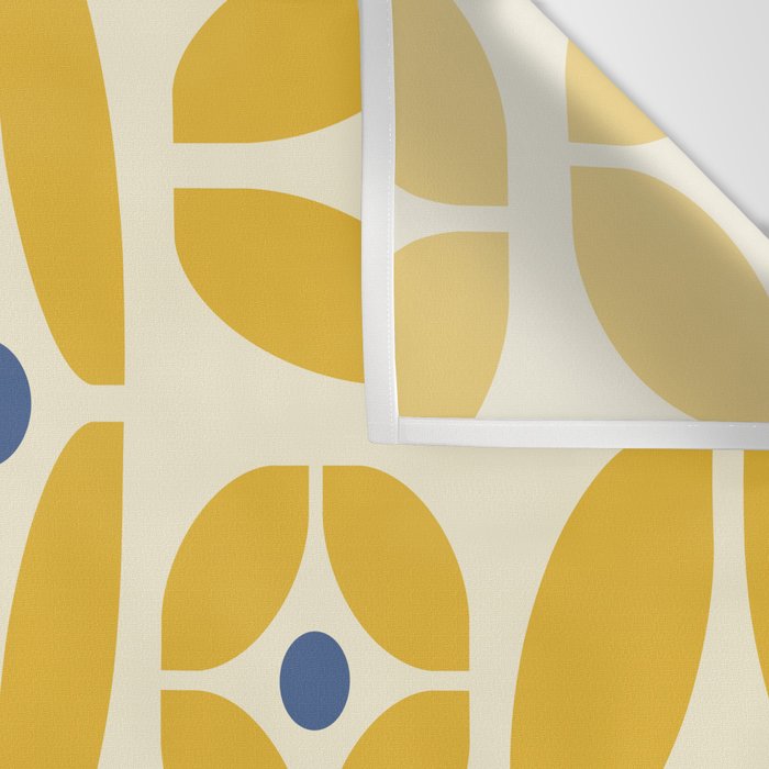 Mid Century Decoration 825 Yellow and Blue Wall Tapestry Gallery Image 3