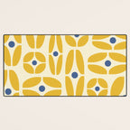 Mid Century Decoration 825 Yellow and Blue Desk Mat Gallery Image 3