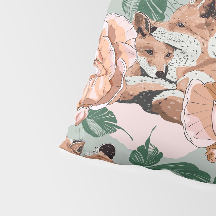 Red foxes in the rose bushes 24 Pillow Sham Gallery Image 4
