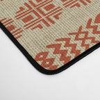 Orange Linen Mud Cloth Desk Mat Gallery Image 4