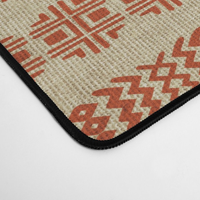 Orange Linen Mud Cloth Desk Mat Gallery Image 4