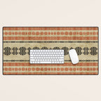 Orange Linen Mud Cloth Desk Mat Gallery Image 1