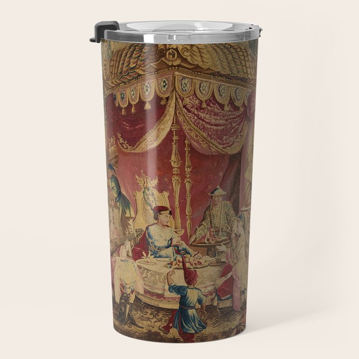Antique 18th Century Chinoiserie Louis XIV Beauvais Tapestry Travel Mug Gallery Image 3