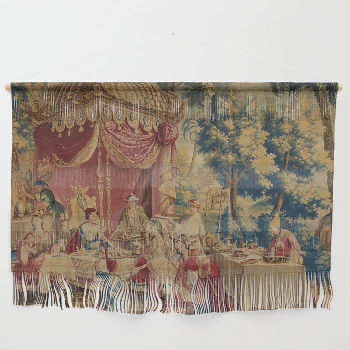 Antique 18th Century Chinoiserie Louis XIV Beauvais Tapestry Wall Hanging Gallery Image 1