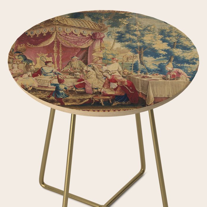 Antique 18th Century Chinoiserie Louis XIV Beauvais Tapestry Side Table Gallery Image 2