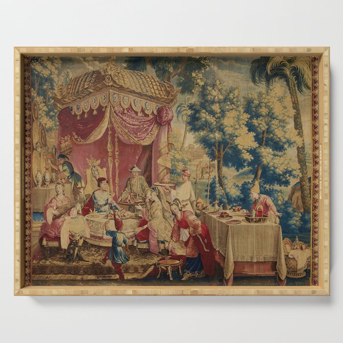 Antique 18th Century Chinoiserie Louis XIV Beauvais Tapestry Serving Tray Gallery Image 1