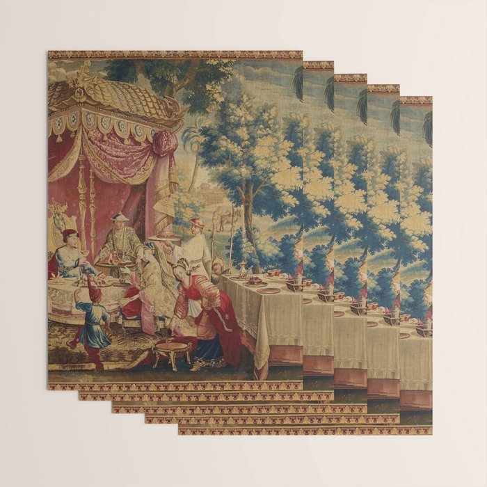 Antique 18th Century Chinoiserie Louis XIV Beauvais Tapestry Wrapping Paper Gallery Image 3