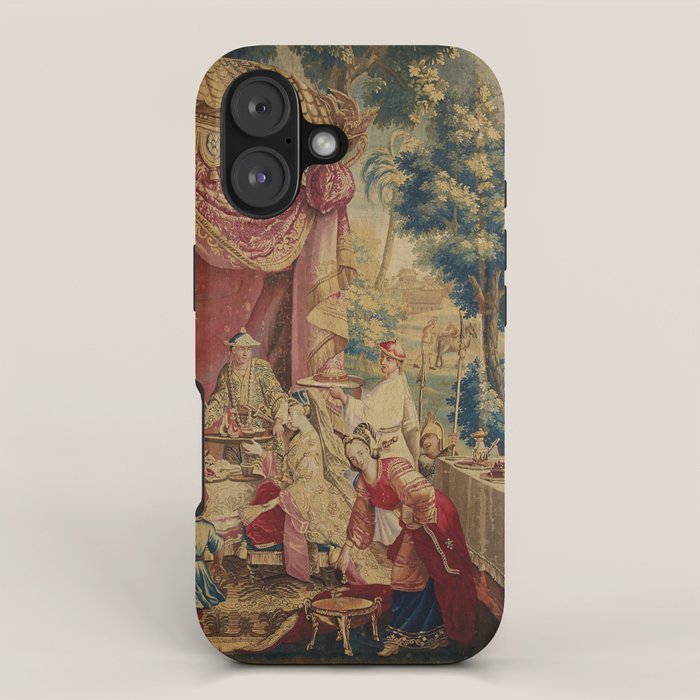 Antique 18th Century Chinoiserie Louis XIV Beauvais Tapestry iPhone Case Gallery Image 1