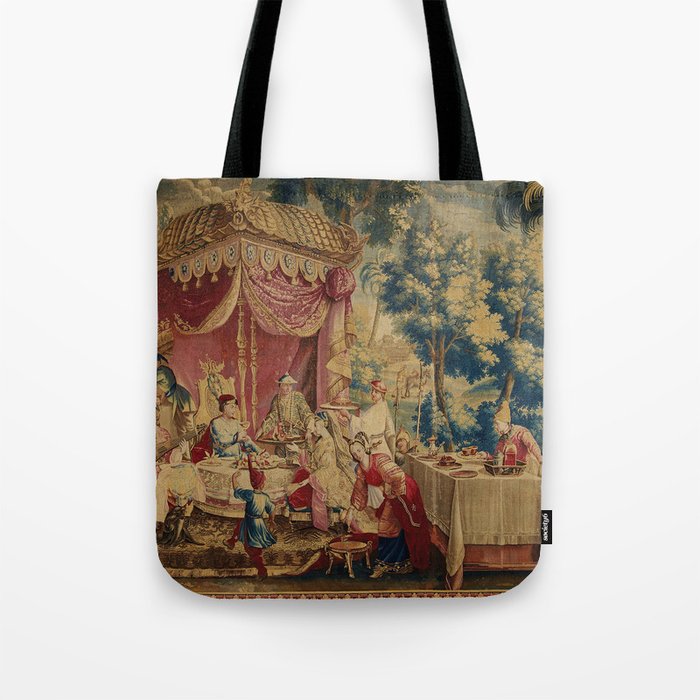 Antique 18th Century Chinoiserie Louis XIV Beauvais Tapestry Tote Bag Gallery Image 1