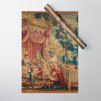 Antique 18th Century Chinoiserie Louis XIV Beauvais Tapestry Wrapping Paper Gallery Image 1