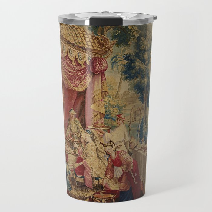 Antique 18th Century Chinoiserie Louis XIV Beauvais Tapestry Travel Mug Gallery Image 1