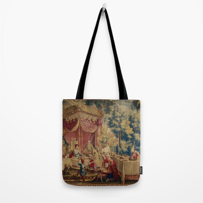 Antique 18th Century Chinoiserie Louis XIV Beauvais Tapestry Tote Bag Gallery Image 2