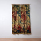 Antique 18th Century Chinoiserie Louis XIV Beauvais Tapestry Window Curtain Gallery Image 3