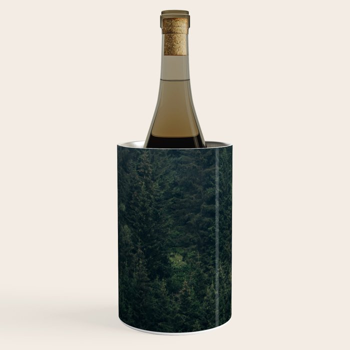 Mystic Pines - A Forest in the Fog Wine Chiller Gallery Image 1