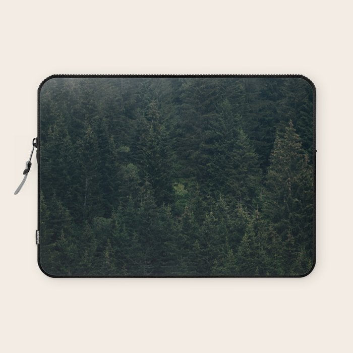 Mystic Pines - A Forest in the Fog Laptop Sleeve Gallery Image 1