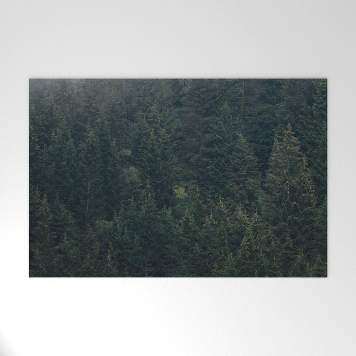 Mystic Pines - A Forest in the Fog Welcome Mat Gallery Image 1