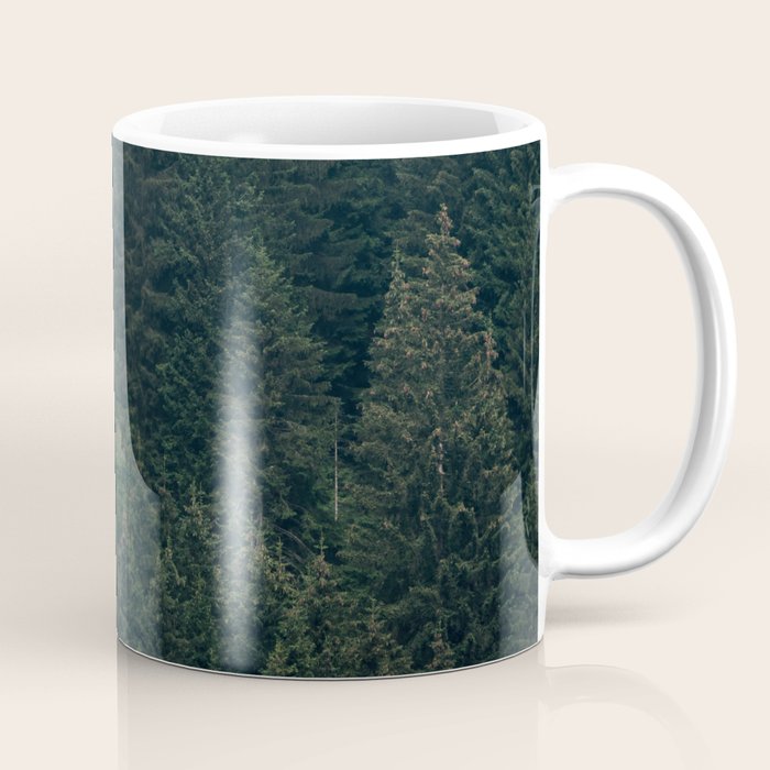 Mystic Pines - A Forest in the Fog Coffee Mug Gallery Image 1