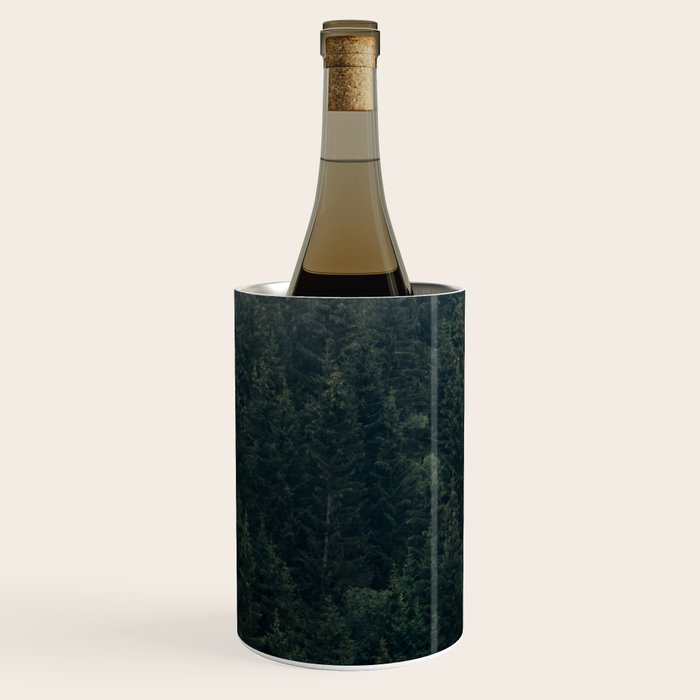 Mystic Pines - A Forest in the Fog Wine Chiller Gallery Image 2
