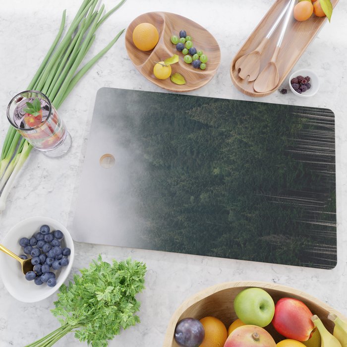 Mystic Pines - A Forest in the Fog Cutting Board Gallery Image 2