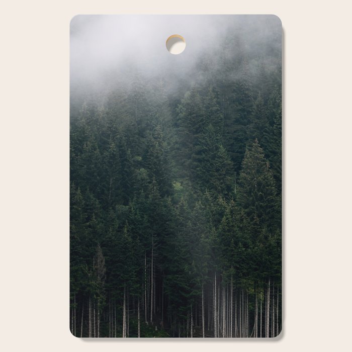 Mystic Pines - A Forest in the Fog Cutting Board Gallery Image 1