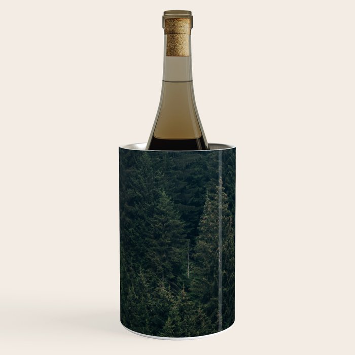 Mystic Pines - A Forest in the Fog Wine Chiller Gallery Image 3