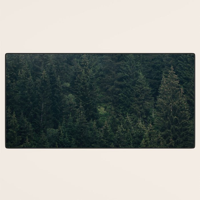 Mystic Pines - A Forest in the Fog Desk Mat Gallery Image 3