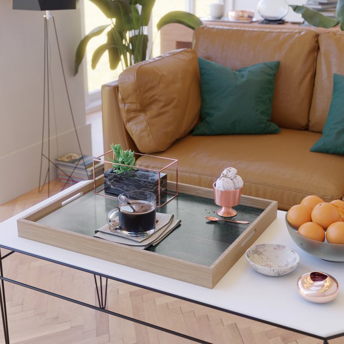 Mystic Pines - A Forest in the Fog Serving Tray Gallery Image 2