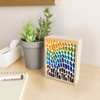 Colorful Rainbow Watercolor Organic Patterns Natural Shapes Playful Art Mid Century Modern Tribal Ar Mini Art Print Gallery Image 2