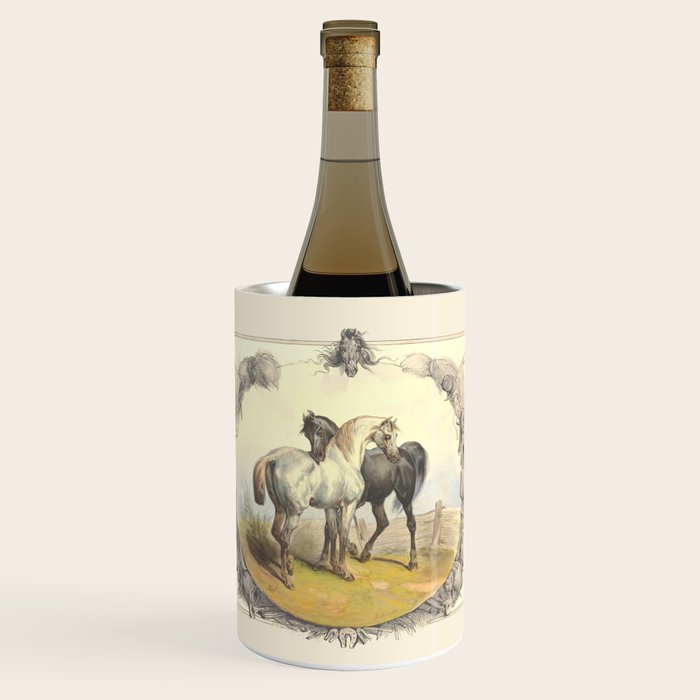 Arabian Horses - Equine Theme Vintage Illustration Wine Chiller Gallery Image 1