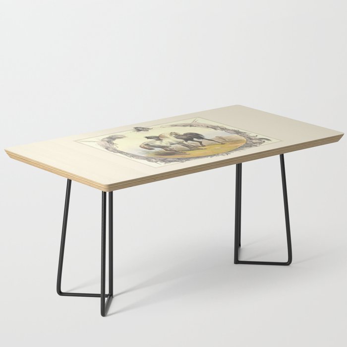 Arabian Horses - Equine Theme Vintage Illustration Coffee Table Gallery Image 1