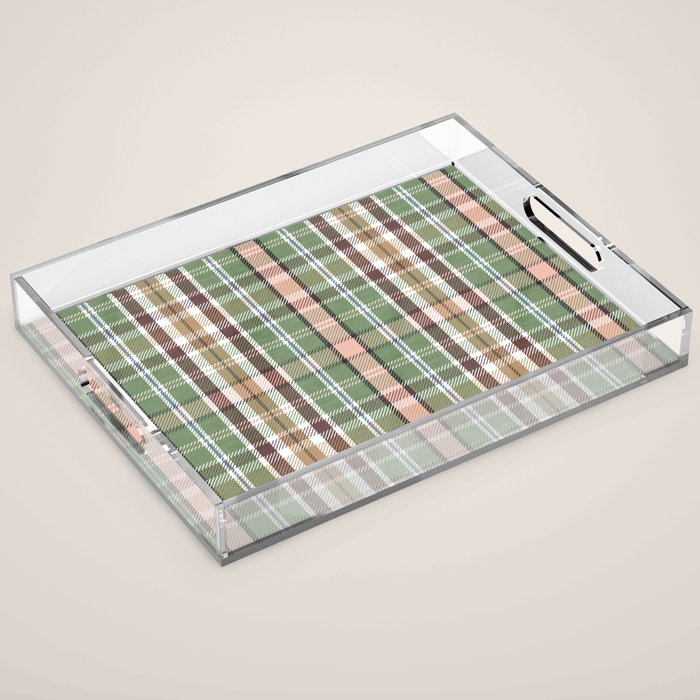 Wilderness Plaid Cozy Heirloom Multi Acrylic Tray Gallery Image 1