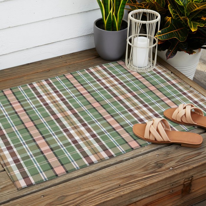 Wilderness Plaid Cozy Heirloom Multi Outdoor Rug Gallery Image 2