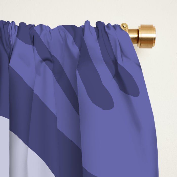 Big Cutouts Papier Découpé Abstract Pattern in Purple and Lavender Window Curtain Gallery Image 2