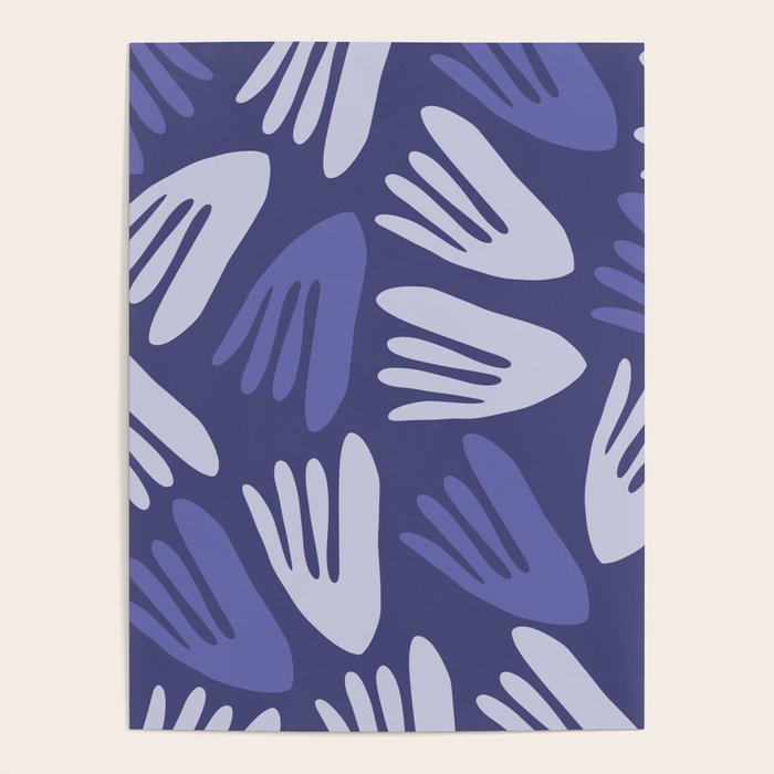 Big Cutouts Papier Découpé Abstract Pattern in Purple and Lavender Poster Gallery Image 1