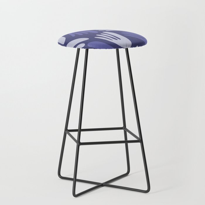 Big Cutouts Papier Découpé Abstract Pattern in Purple and Lavender Stool Gallery Image 1