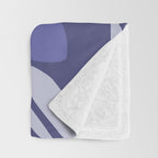 Big Cutouts Papier Découpé Abstract Pattern in Purple and Lavender Throw Blanket Gallery Image 3