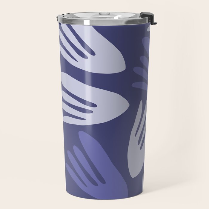 Big Cutouts Papier Découpé Abstract Pattern in Purple and Lavender Travel Mug Gallery Image 2