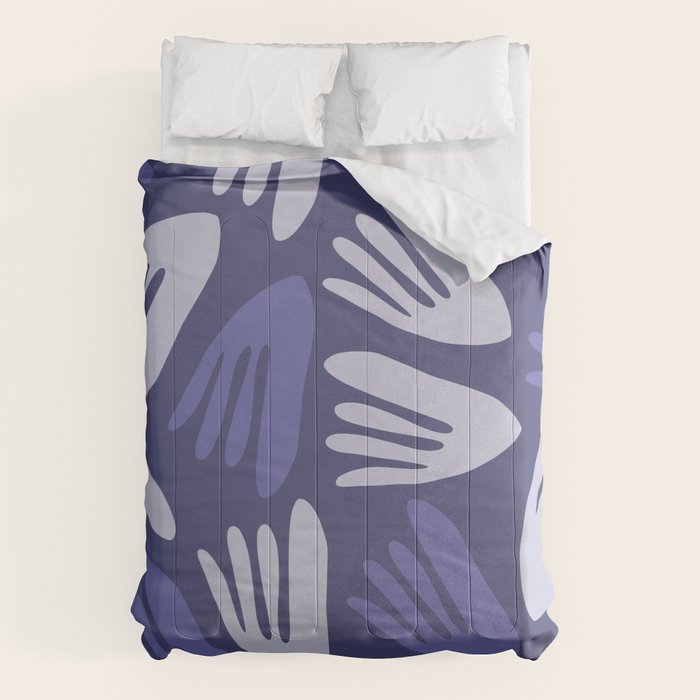 Big Cutouts Papier Découpé Abstract Pattern in Purple and Lavender Comforter Gallery Image 6