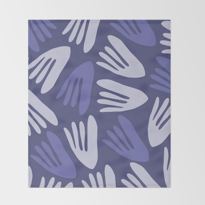 Big Cutouts Papier Découpé Abstract Pattern in Purple and Lavender Throw Blanket Gallery Image 2