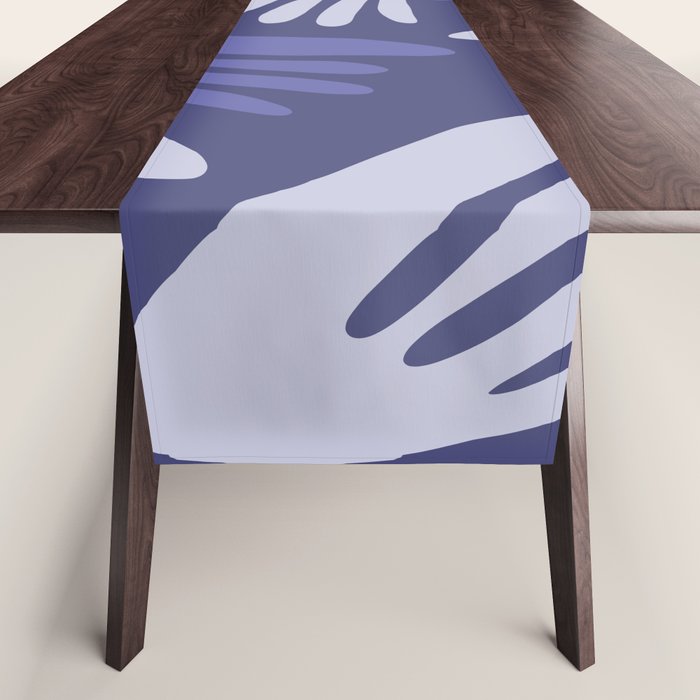 Big Cutouts Papier Découpé Abstract Pattern in Purple and Lavender Table Runner Gallery Image 1