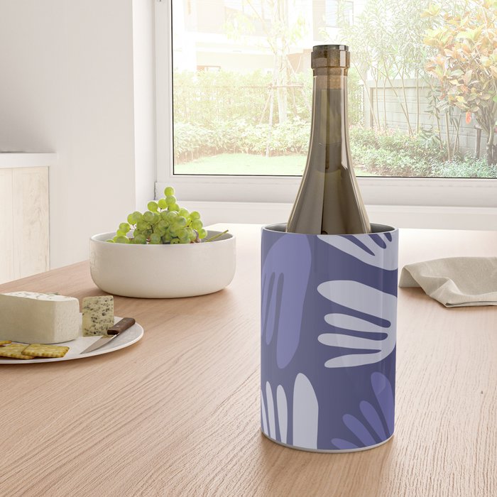 Big Cutouts Papier Découpé Abstract Pattern in Purple and Lavender Wine Chiller Gallery Image 4