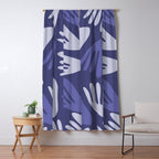 Big Cutouts Papier Découpé Abstract Pattern in Purple and Lavender Window Curtain Gallery Image 5